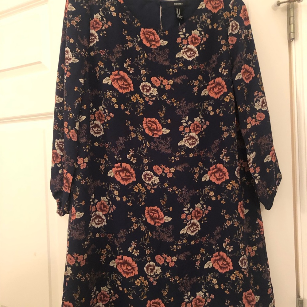 Flower Dress with 3/4 Length Sleeves